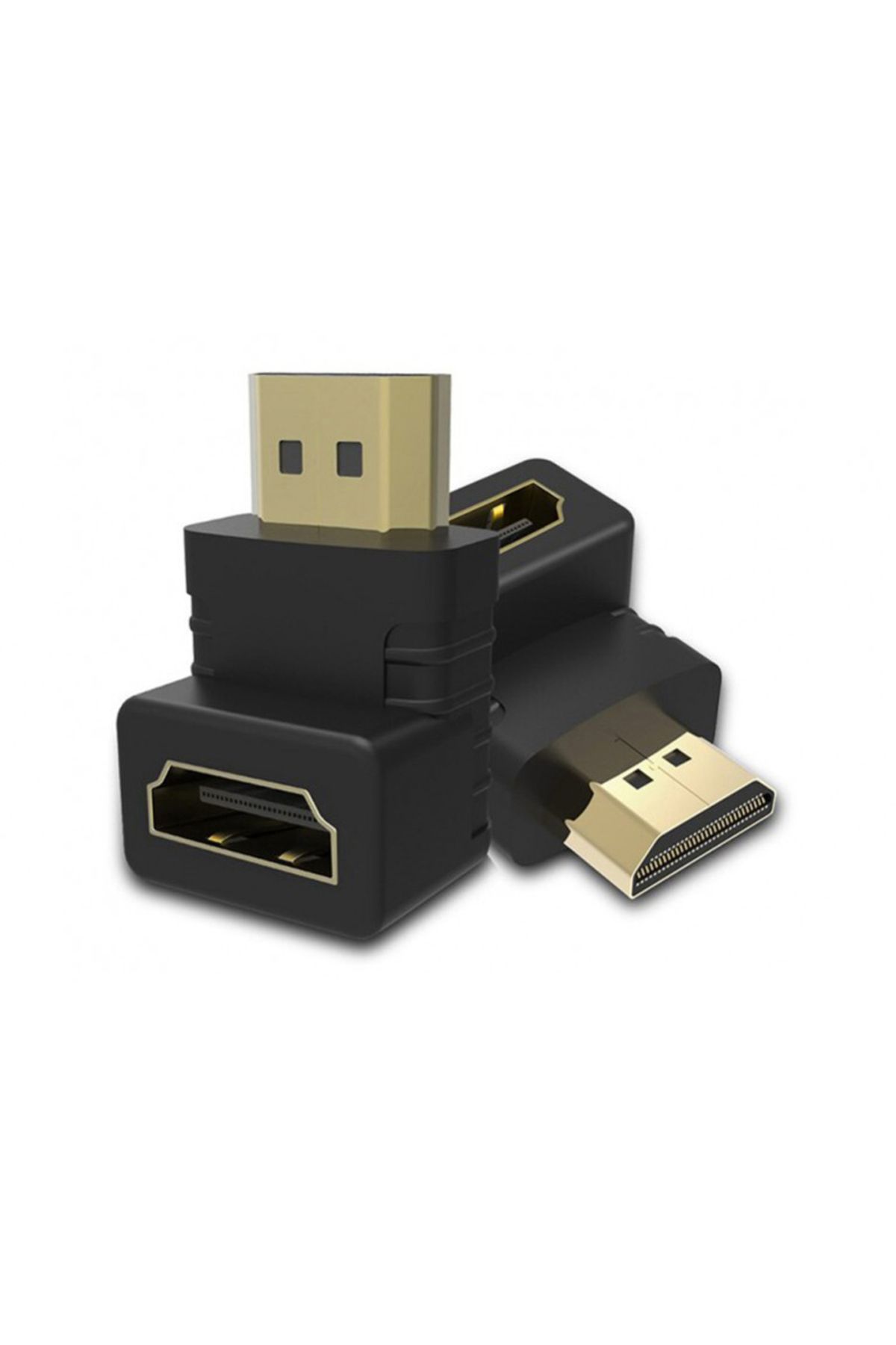 Derwell Hdmi Uyumlu 90 Derece Dik Açılı Adaptör Hdmı Erkek Kadın Hdmı Dirsek Konektörü