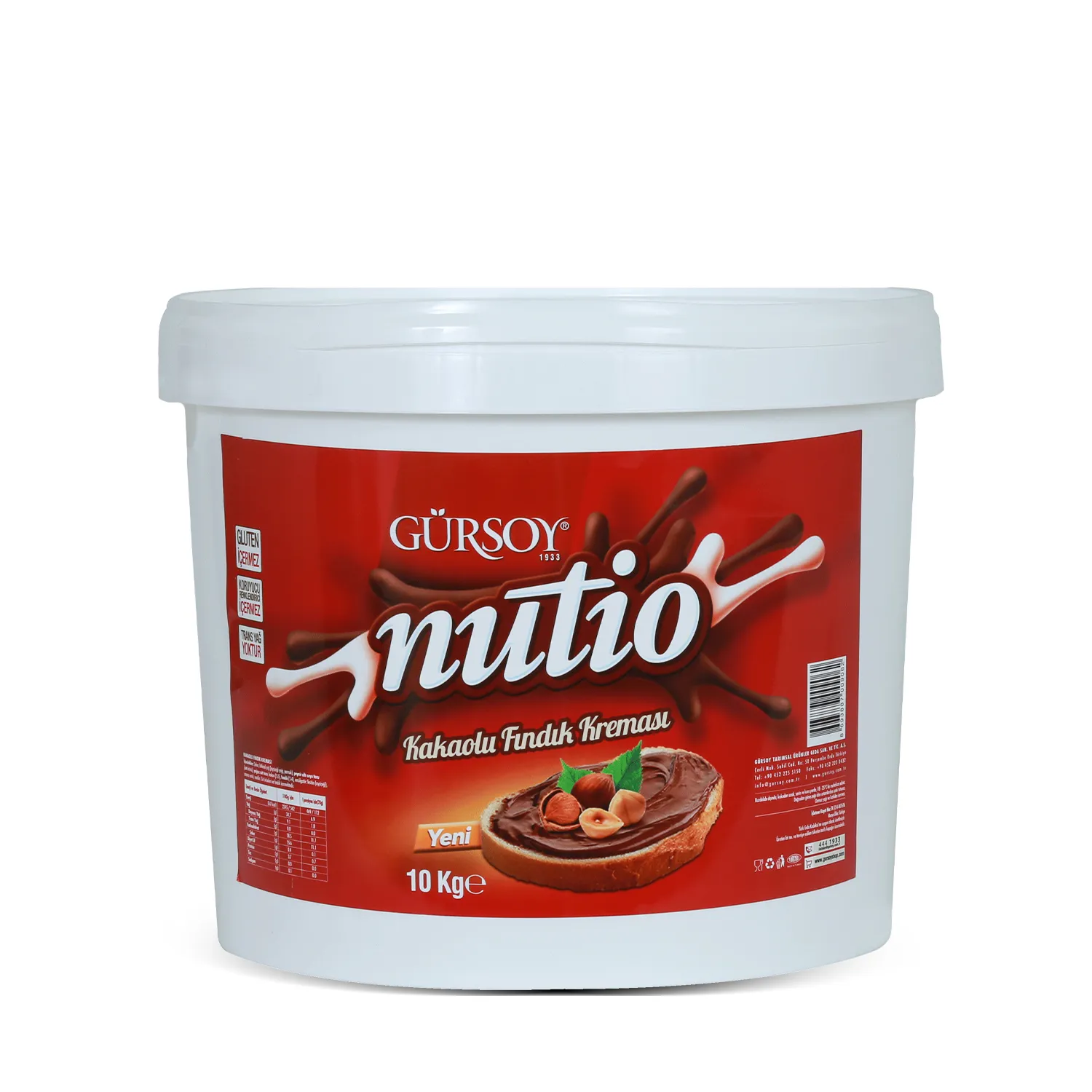 Nutio Kakaolu Fındık Kreması 10kg Profesyonel Boy