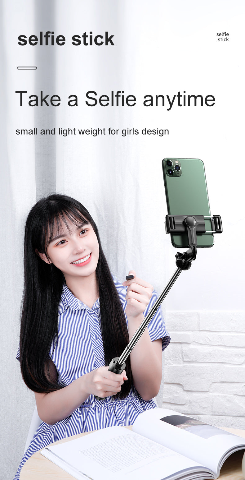 S03 Sökülebilir klips 360 Derece Dönen Kablosuz Taşınabilir Cep Telefonu İçin Selfie Çubuğu Tripod