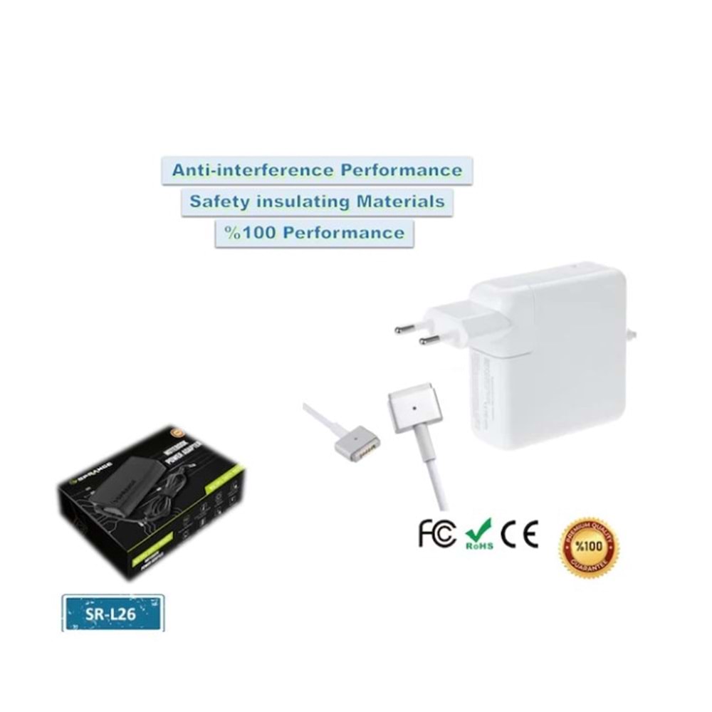 SPRANGE SR-L26 16.5V 3.65A 60W MAGSAFE 2 APPLE MACBOOK Notebook Adaptör