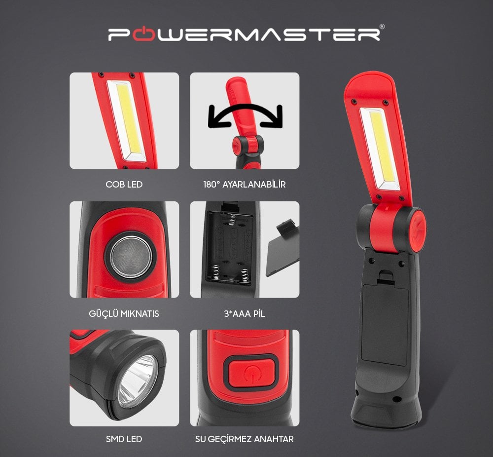 Powermaster JK102 Çok Fonksiyonlu El Feneri