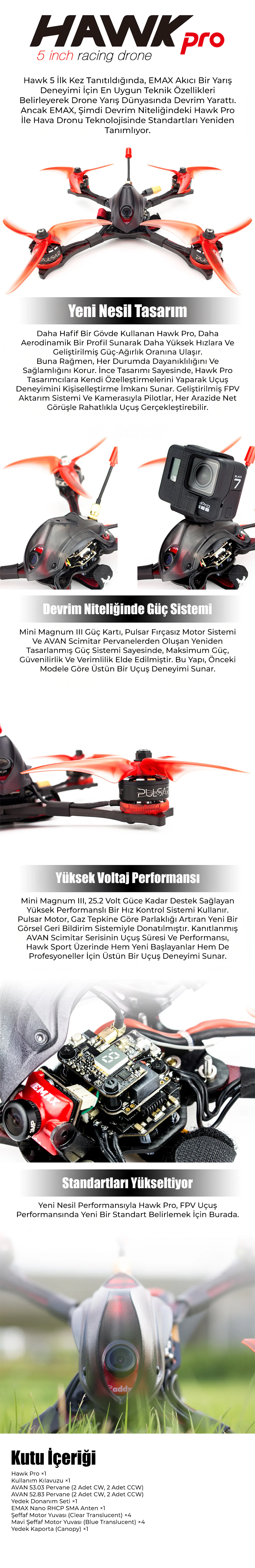 Emax Hawk Pro 5 Inch PNP Racing Drone (2400KV)