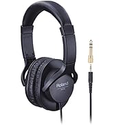 Roland RH-5 Elektronik Müzik Aletleri için Kaliteli Rahat Uyum Kulaklıklar, Siyah, 40 mm sürücü