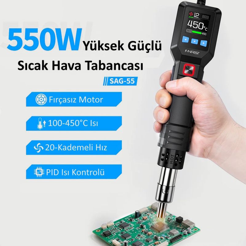 Fnirsi SAG-55 Akıllı Sıcak Hava Tabancası (550W)