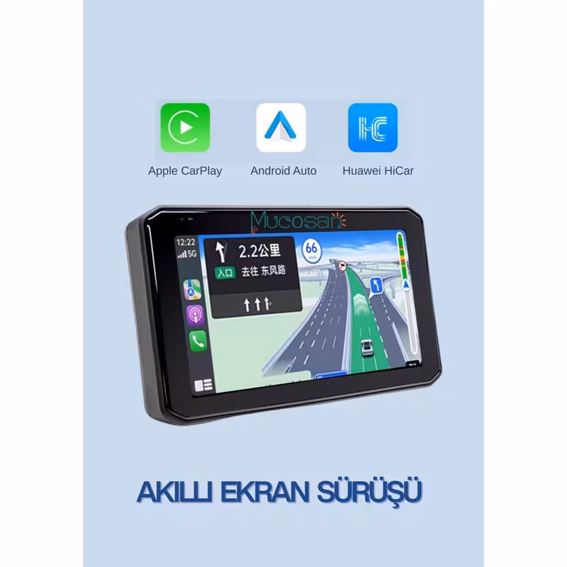 5 inch 2k ultra hd motosiklet multimedya seti – çift kamera + basınç sensörü + carplay/ auto Ürün detayları 5