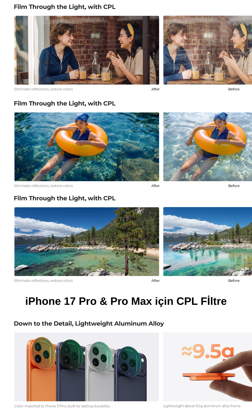 K&F Concept iPhone 17 Pro Max CPL Filtre (2)