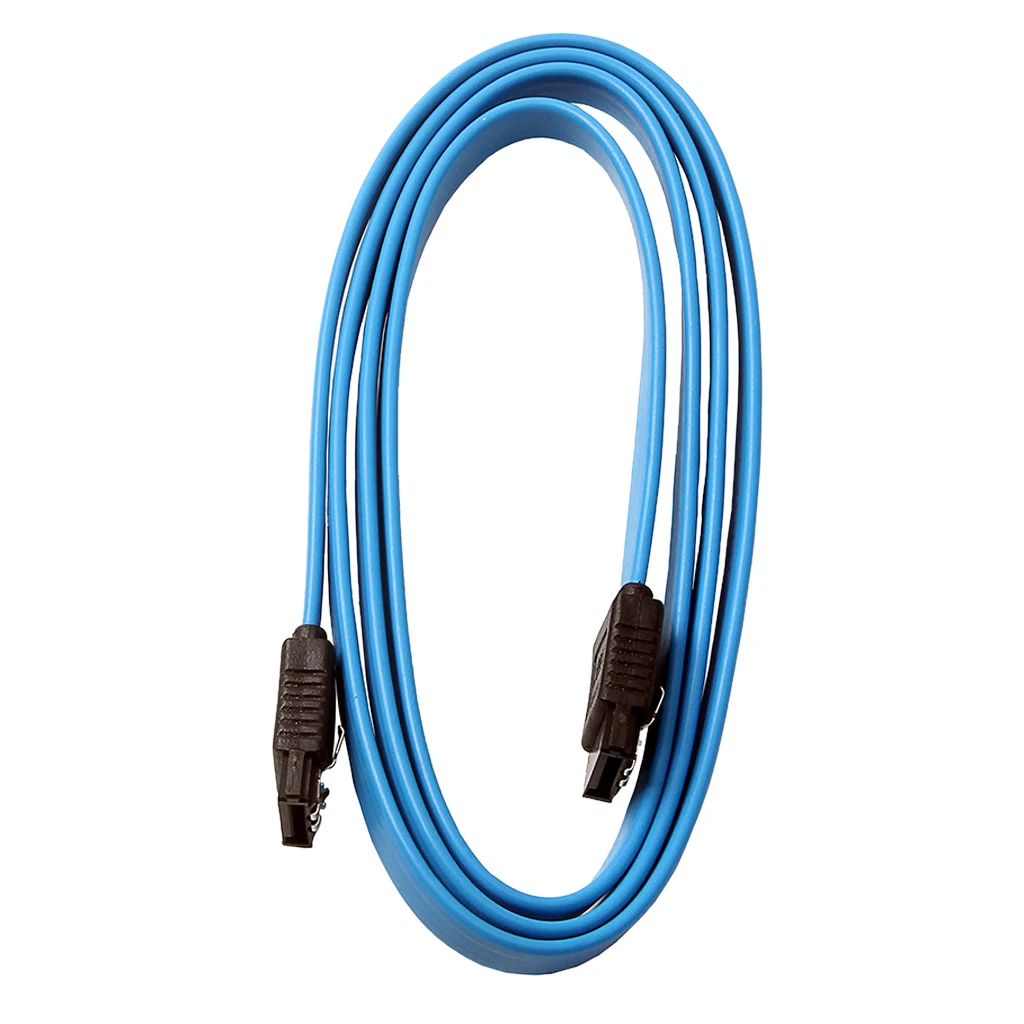 SATA III SATA3 SATA 3.0 Data Cable Straight Hard Drive cable + Locking Clips