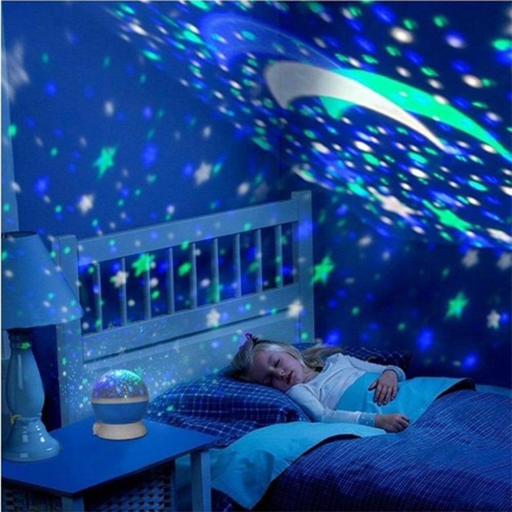 Yıldız Projeksiyon Donen Gece Lambası LED Tavana Yıldız Yansıtmalı