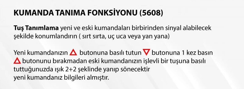 Powermaster OF04 Kodlanabilir - Kopyalanabilir Garaj Kumandası