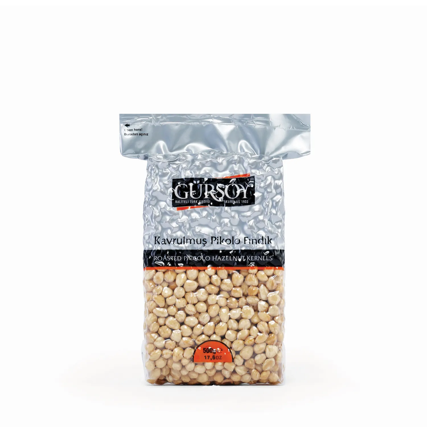 Gürsoy Kavrulmuş Pikolo Fındık 500g Vakum Paket