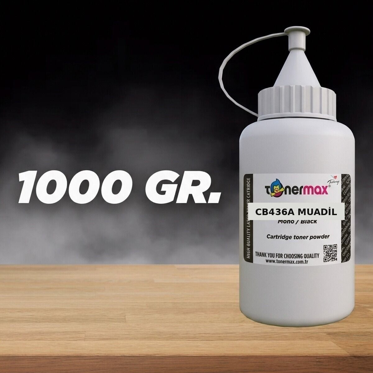tonermax® cb436a toner tozu 1000gr (muadil tonerler için)