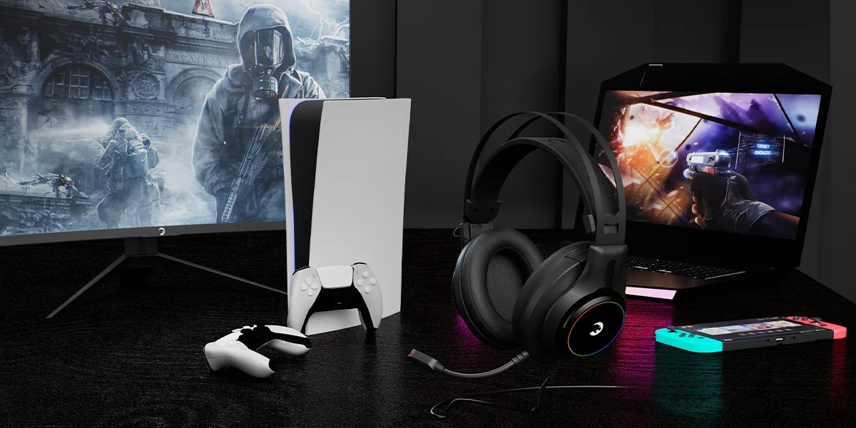 GamePower Kugon Siyah 7.1 Surround Rainbow Gaming Kulaklık