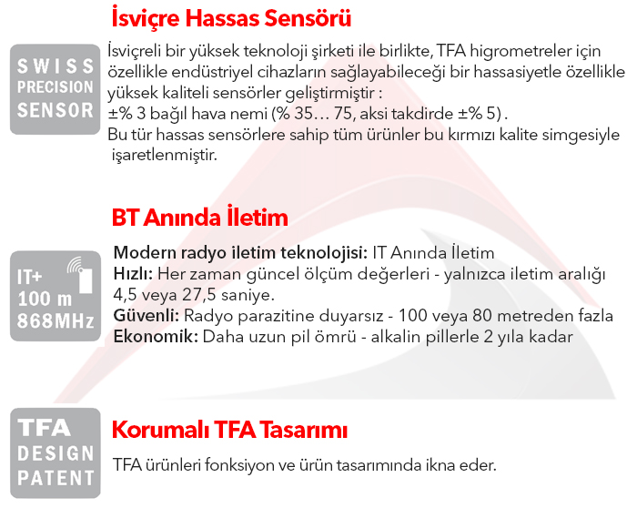 TFA 30.3045 sıcaklık ölçer