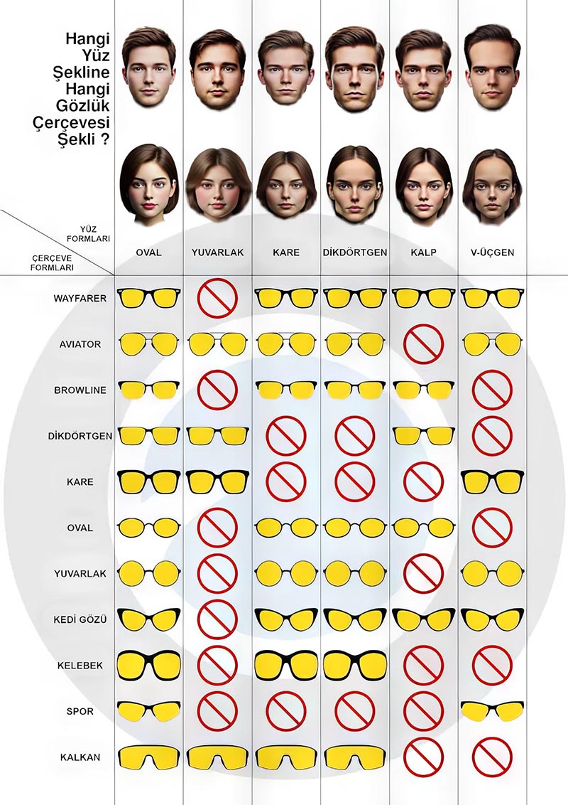 Yüzünüze Göre Gözlük Seçimi