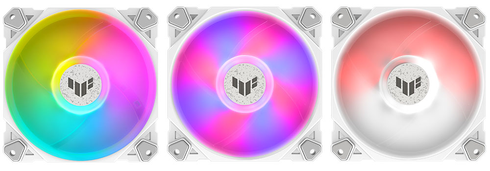 TUF Gaming TF120 ARGB WHITE EDITION Fan - ARGB Kontrollü Üçlü Fan Kiti