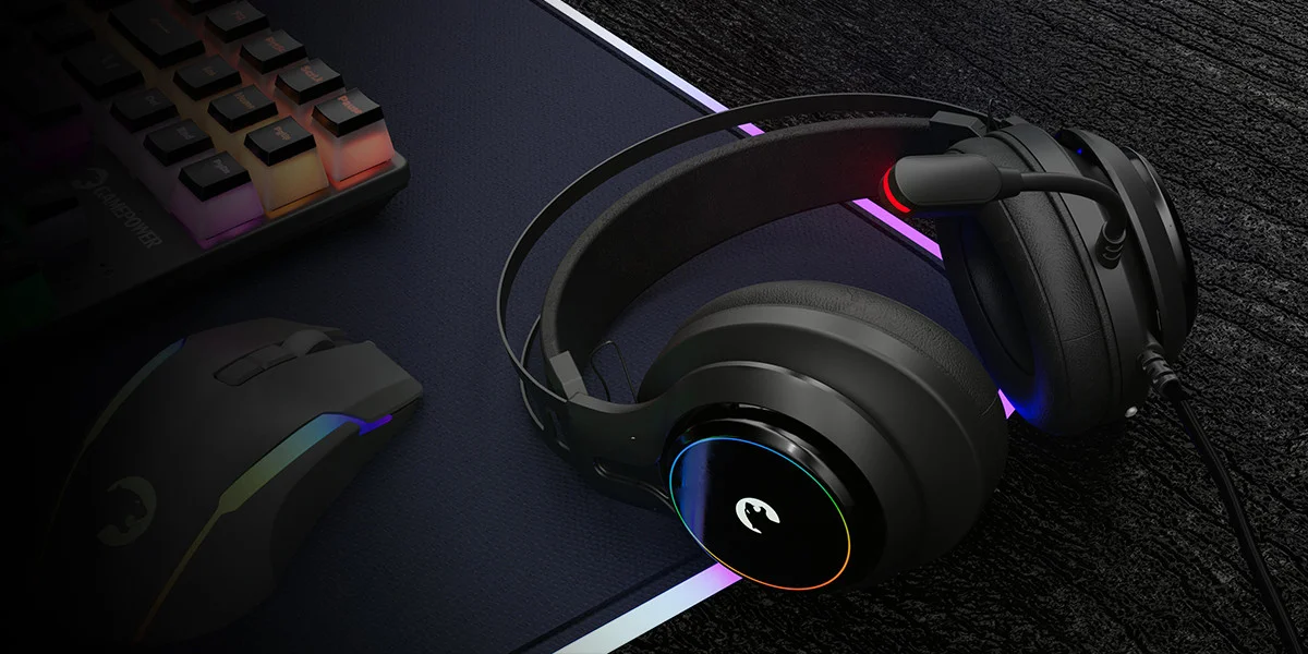 GamePower Kugon Siyah 7.1 Surround Rainbow Gaming Kulaklık