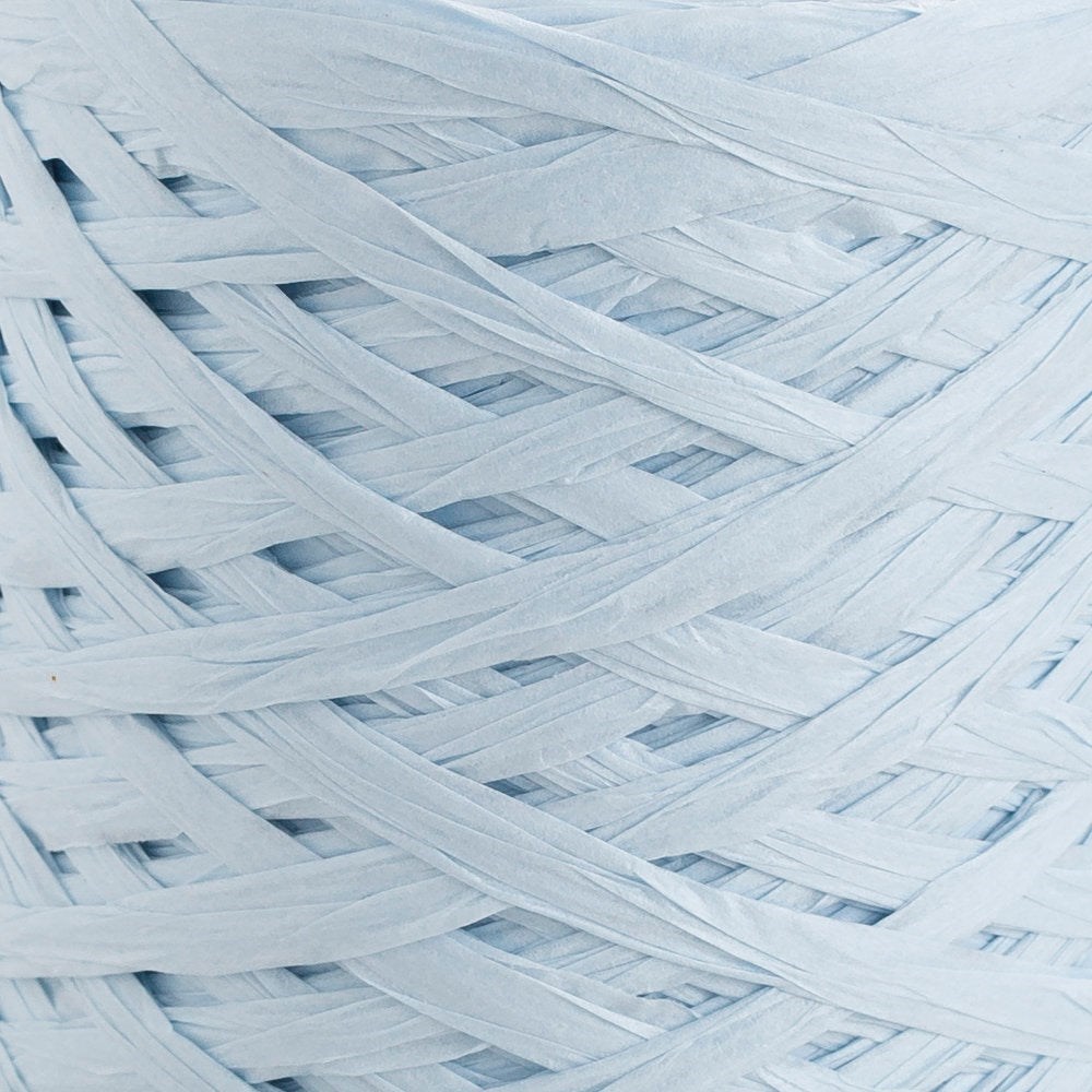 Açık Mavi Raffia İp detayı
