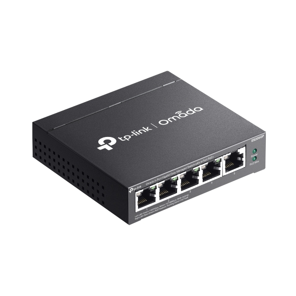 TP-LINK ES205GP 5 PORT YÖNETİLEBİLİR 65W POE SWITCH