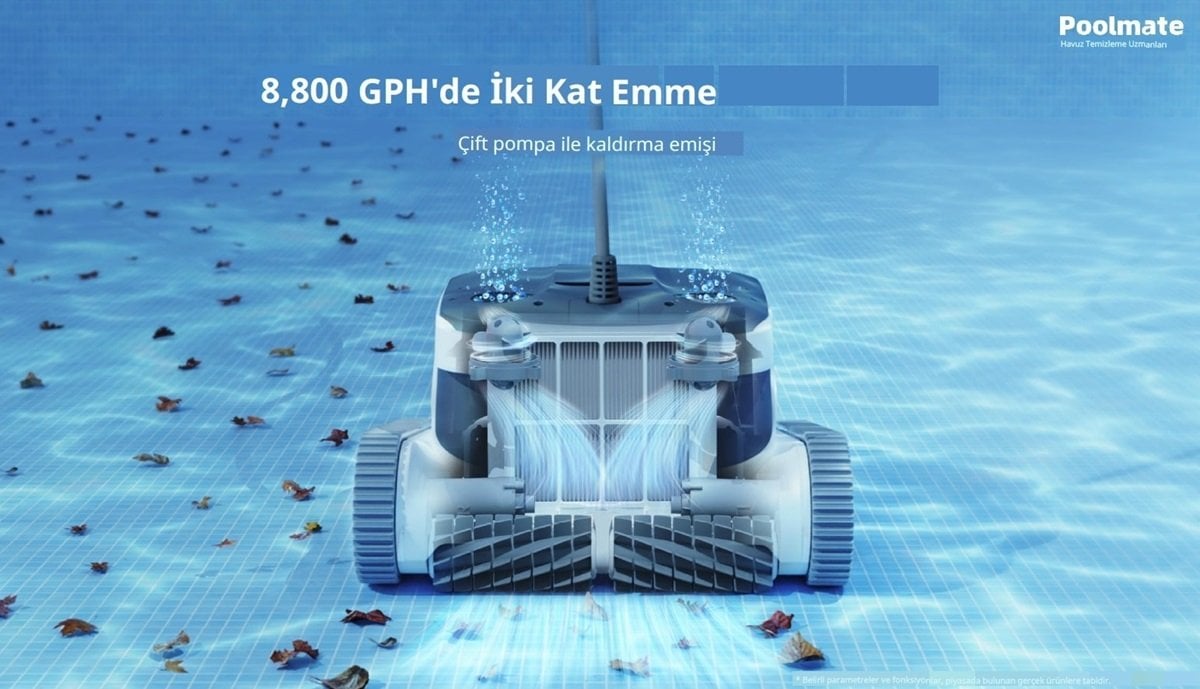 Hydro6 yüksek emiş gücü ile profesyonel havuz temizliği