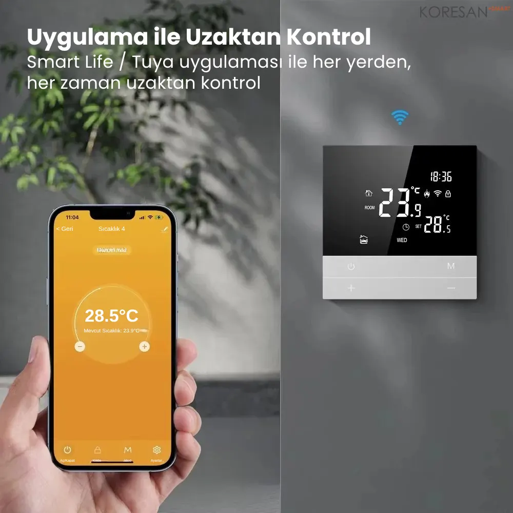 WiFi Akıllı Oda Termostatı Dokunmatik Ekranlı T100