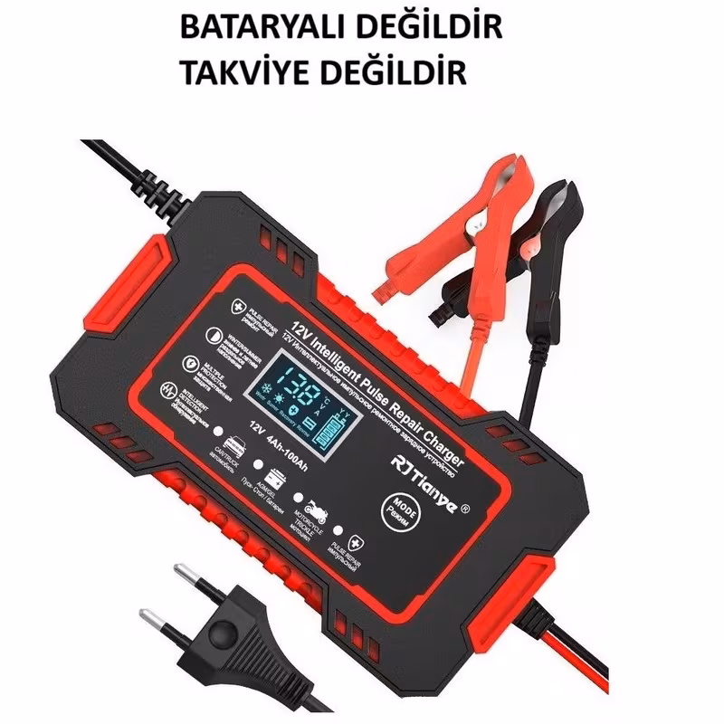 12v 6a akıllı akü şarj cihazı & bakım ünitesi - lcd ekranlı, darbe onarımı, çoklu koruma, 110-240v ac, arabalar, kamyonlar, motosikletler, deniz araçları ve kurşun asit aküler (agm/gel/ ) için, verimli şarj cihazı, güvenilir akü şarj ünitesi Ürün detayları 4