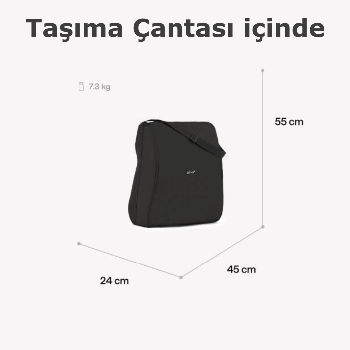 Air-x2 çanta içinde ölçüleri