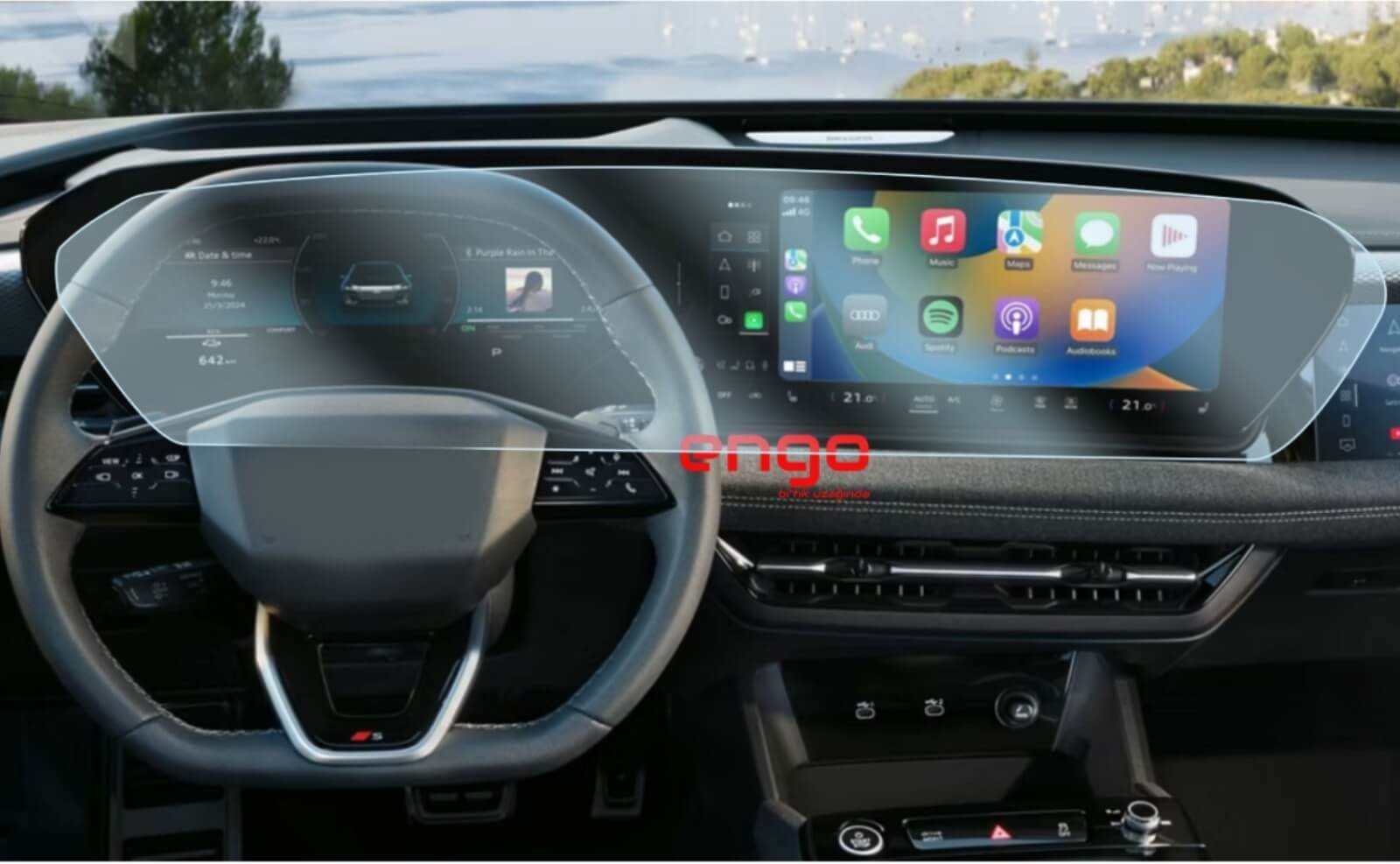 Audi A6 Ekran Koruyucu Multimedya ve Dijital Gösterge Nano