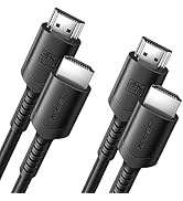 JSAUX 4K HDMI Cable 2-Pack 3.3ft, High Speed HDMI 2.0 Cord, 4K@60Hz, 2K@144hz HDR, 18Gbps, HDCP 2...