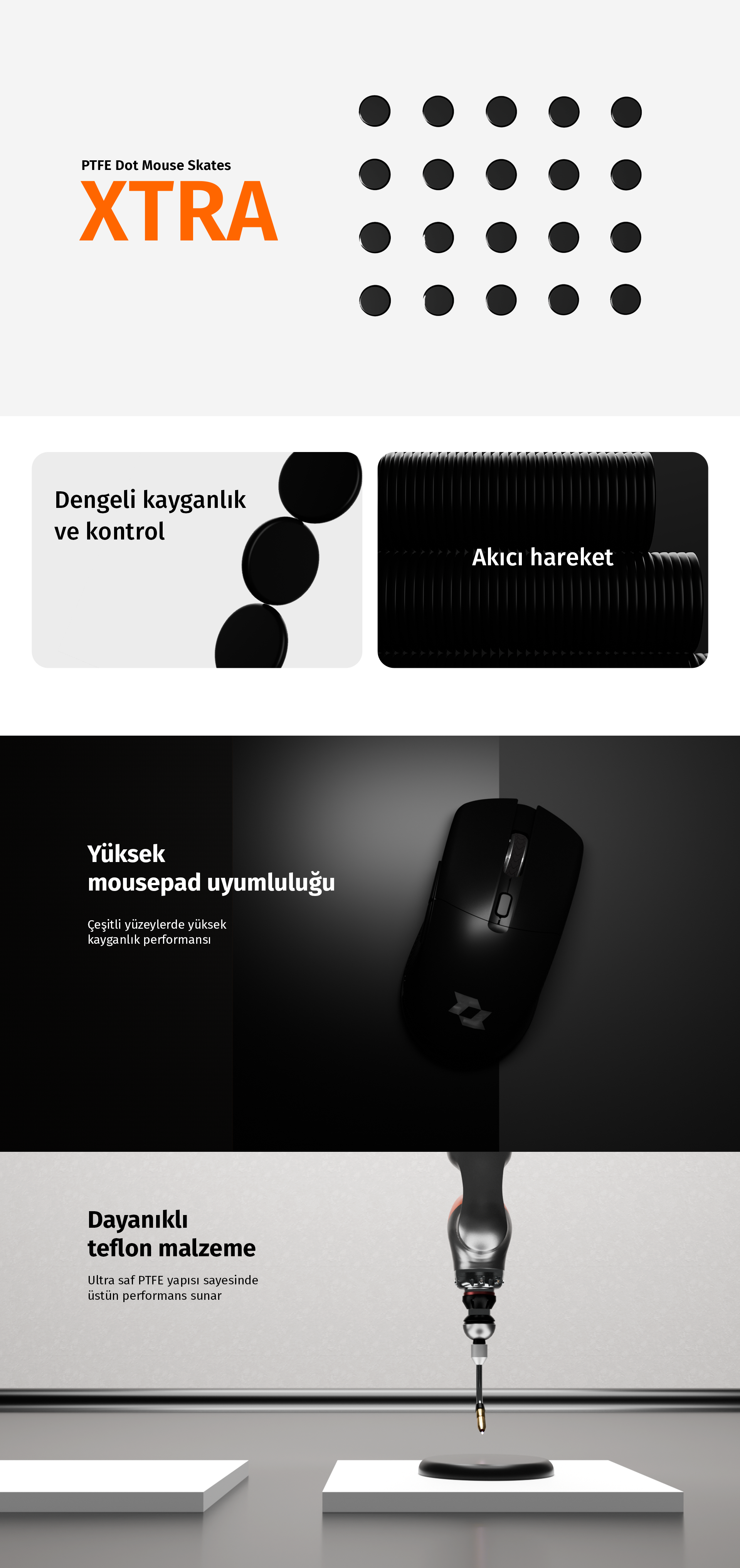 XTRA PTFE Dot Mouse Skates