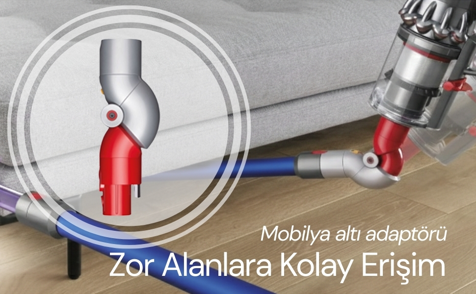 Dyson V12 Detect Slim Dikey Süpürge ile Uyumlu Mobilya Altı Adaptörü
