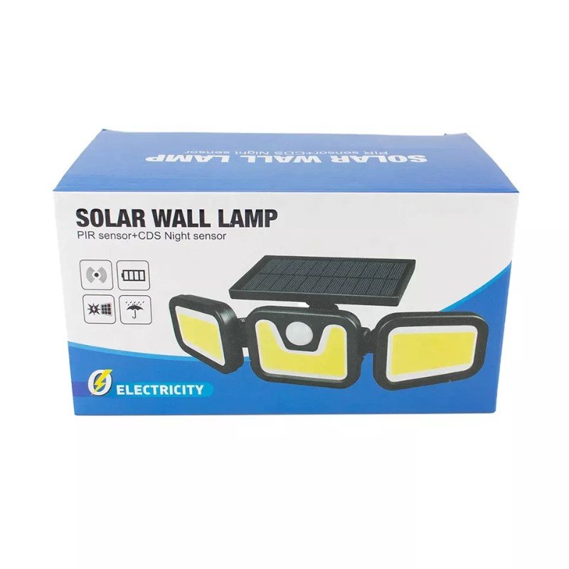 Powermaster MX-W771B Sensörlü 3 Modlu Cob Ledli Solar Aydınlatmalı Duvar Lambası İçerik