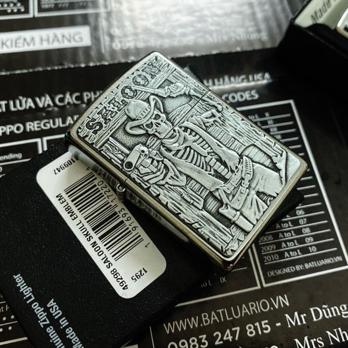 Jual Zippo Original 49298 Saloon Skull Emblem Chrome - Kota Bandung - Jawara Zippo | Tokopedia