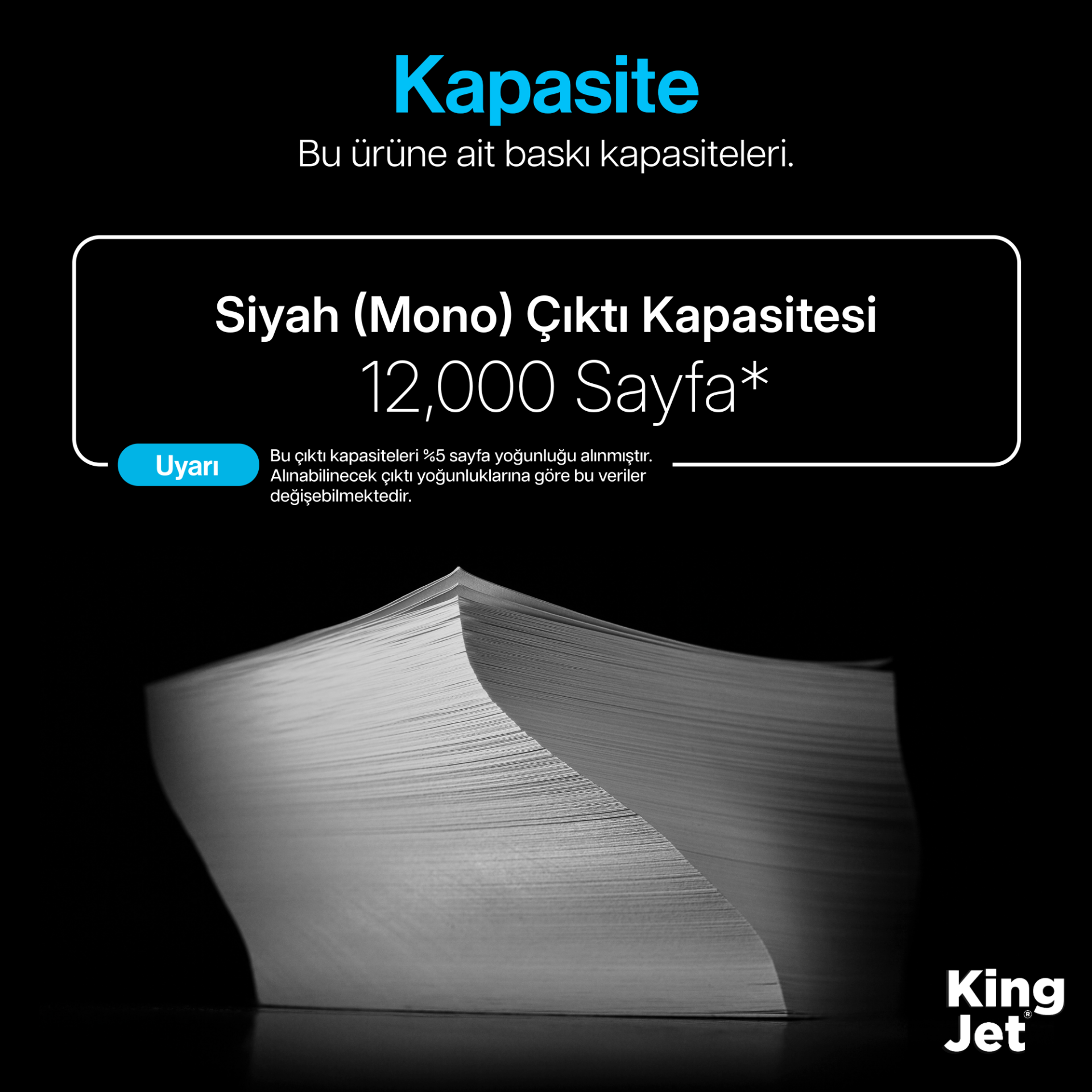 KingJET Brother Uyumlu DR-2125 (Tekli) Muadil Drum Ünitesi baskı kapasitesi