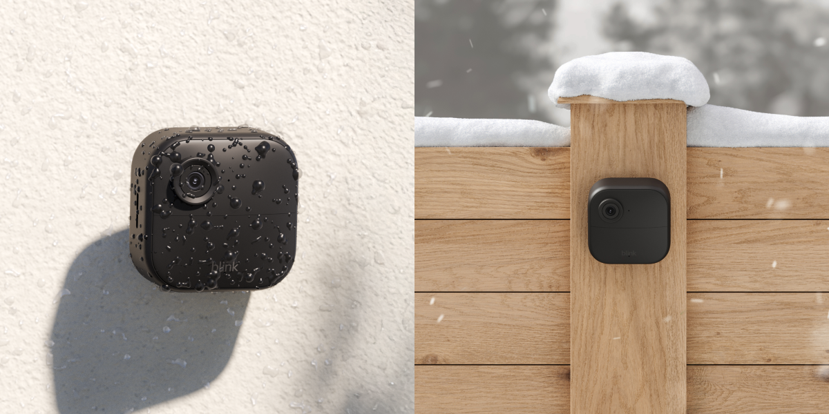 Outdoor 4, hem yağmurlu hem de karlı havalarda dış mekan çitlerine monte edilir. Bu, kamera için herhangi bir kablolamaya ihtiyaç duyulmadığını ve çeşitli hava koşullarında çalışabildiğini gösterir.