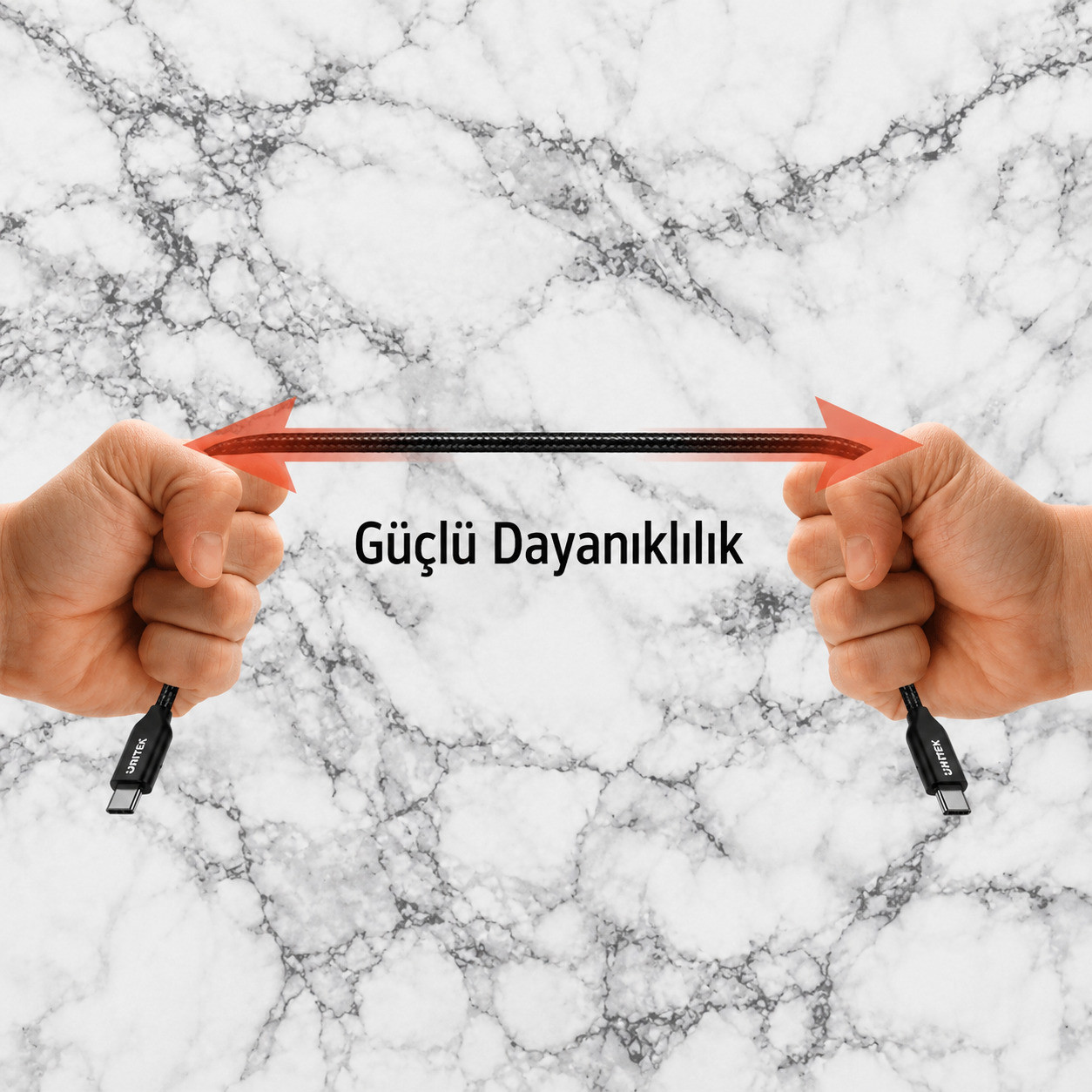 Unitek Type-C to Type-C (100W) 2Mt Hızlı Şarj Kablosu C14059BK
