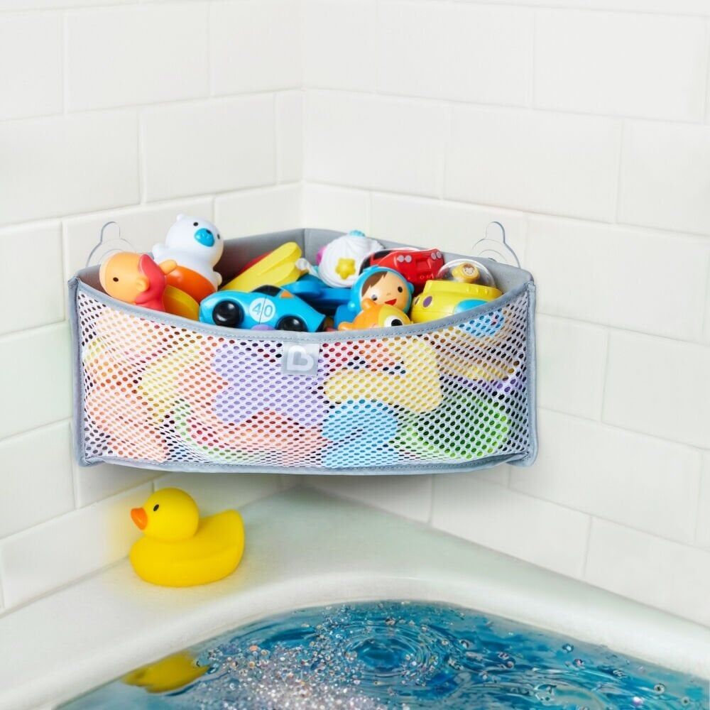 Munchkin Köşeli Banyo Oyuncak Organizatörü | Hızlı Kurur | Yapışkan Yüzey, Kurulum Gerektirmez görsel