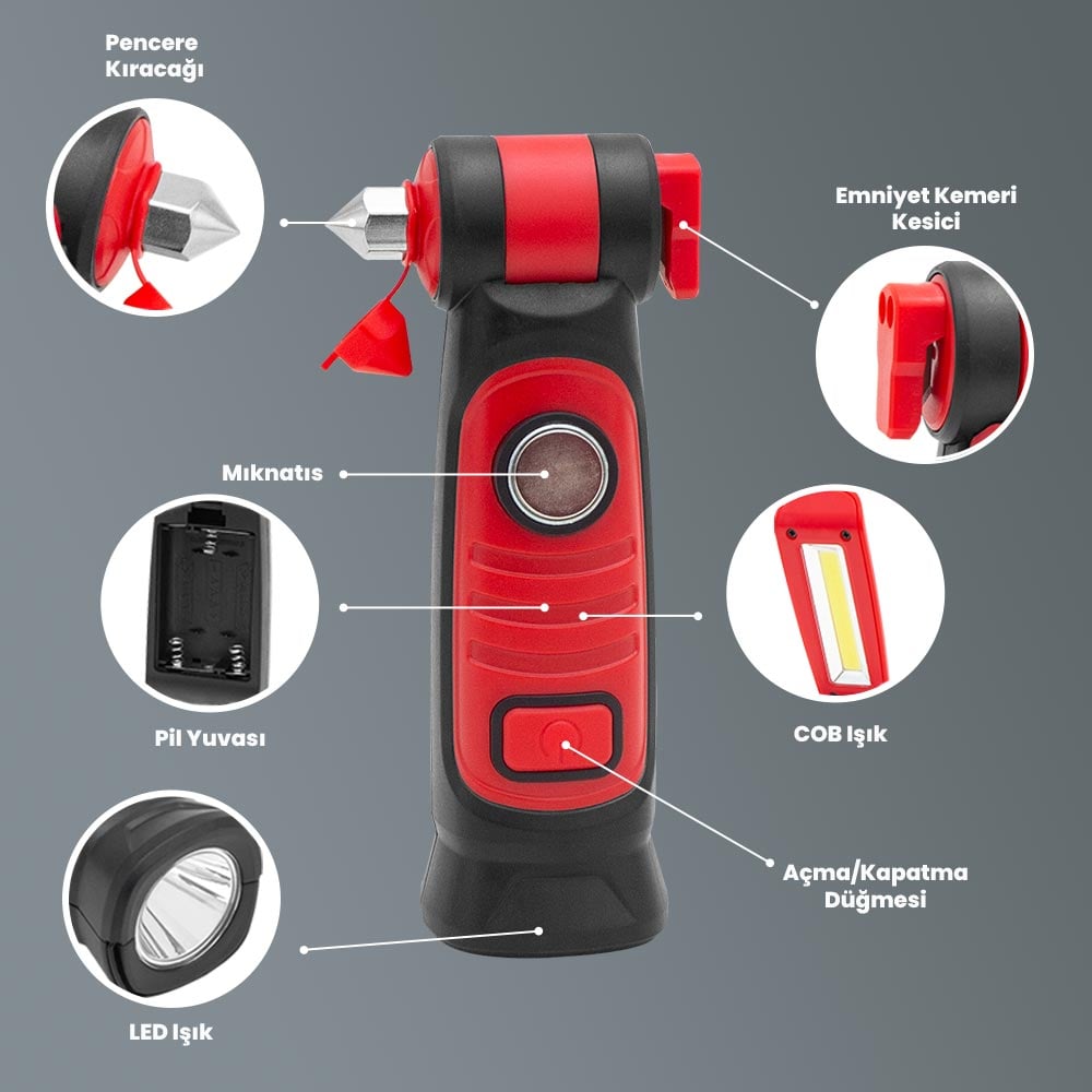 Powermaster JK105 Çok Fonksiyonlu El Feneri