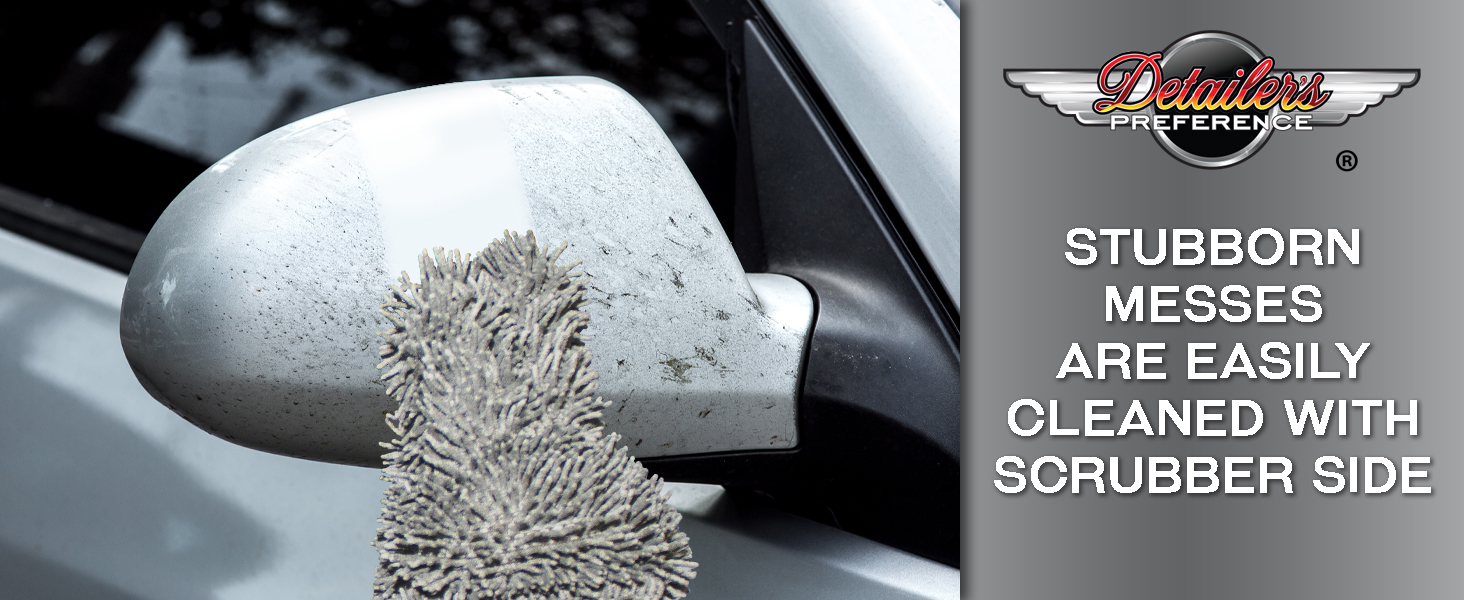 Çift Taraflı Mikrofiber Detaylı Eldiven İç Dış Düğümlü Toz Fırçası Aşındırıcı Olmayan Dayanıklı Güvenli