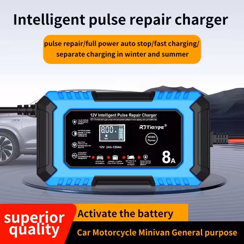 12v 6a akıllı akü şarj cihazı & bakım ünitesi - lcd ekranlı, darbe onarımı, çoklu koruma, 110-240v ac, arabalar, kamyonlar, motosikletler, deniz araçları ve kurşun asit aküler (agm/gel/ ) için, verimli şarj cihazı, güvenilir akü şarj ünitesi Ürün detayları 10