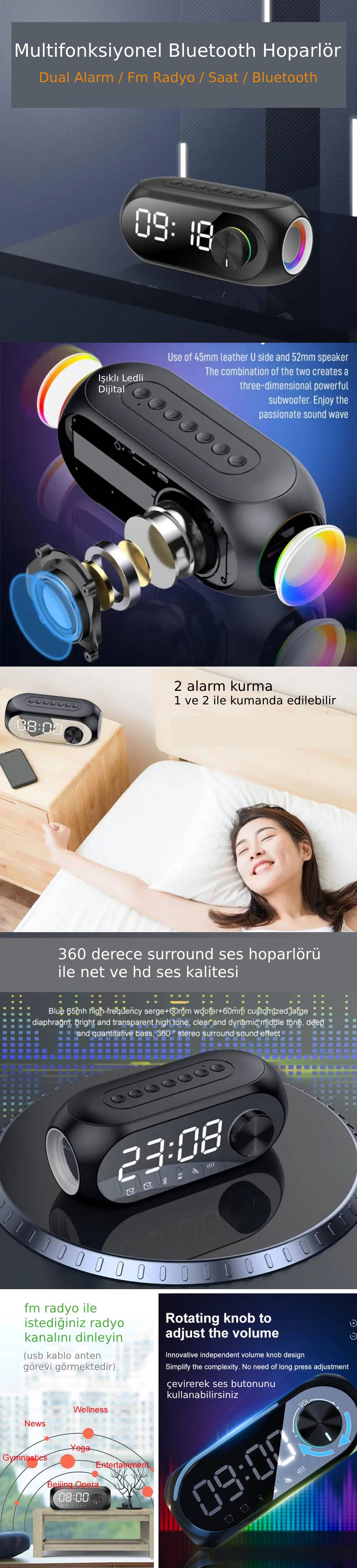 bluetooth- radyo- saat