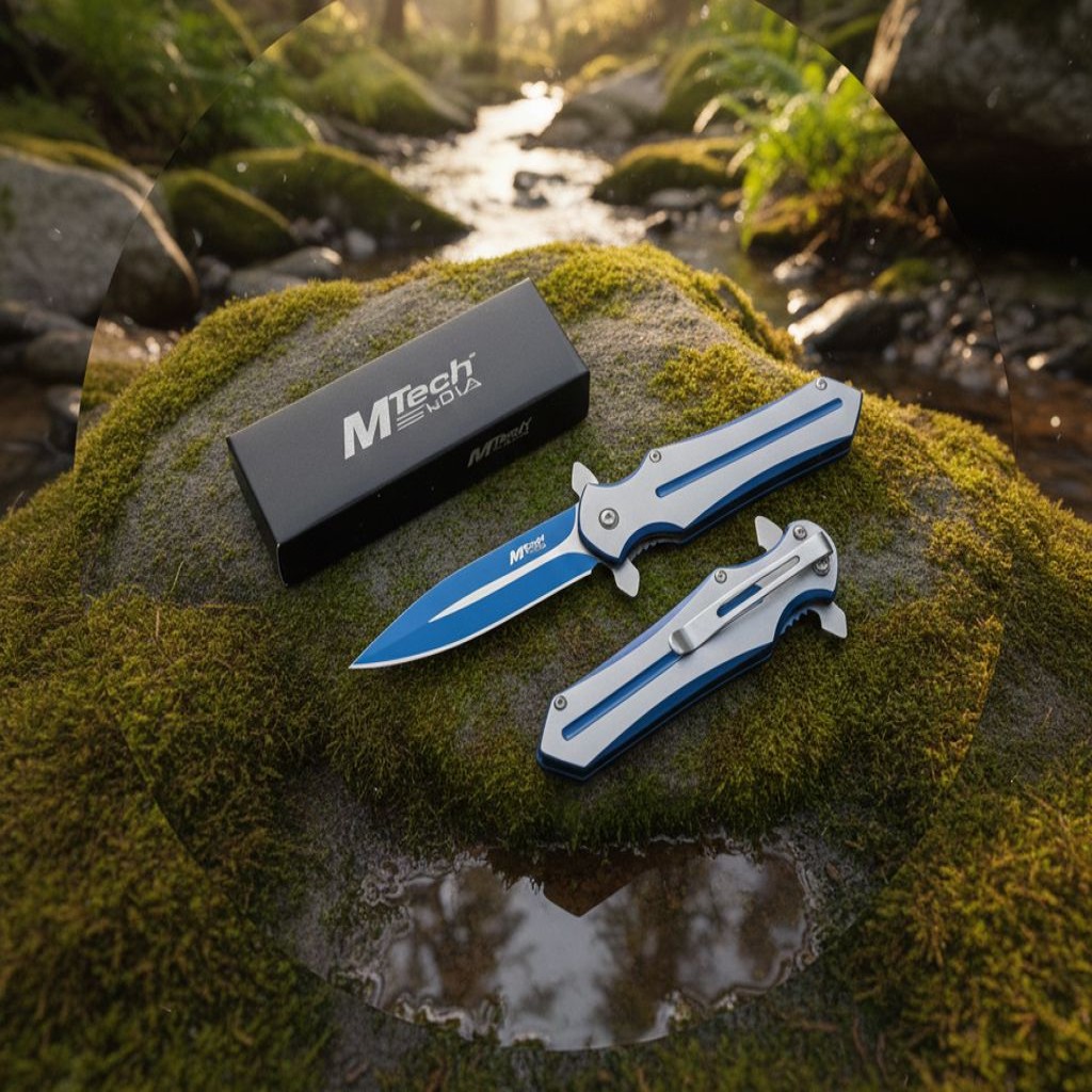 Mtech Speed Ster Titanyum Kaplama Blue Kamp Çakısı