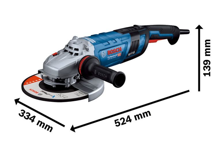 Bosch GWS 30-230 B 230 mm diskli açılı taşlama makinesi.