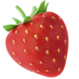 Çilek emojisi Apple üzerinde nasıl görünüyor.