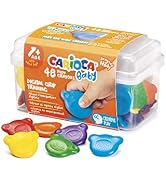 Carioca Baby Teddy Crayons | Caja de Ceras para Niños a partir de 12 Meses con Forma de Oso, 48 U...