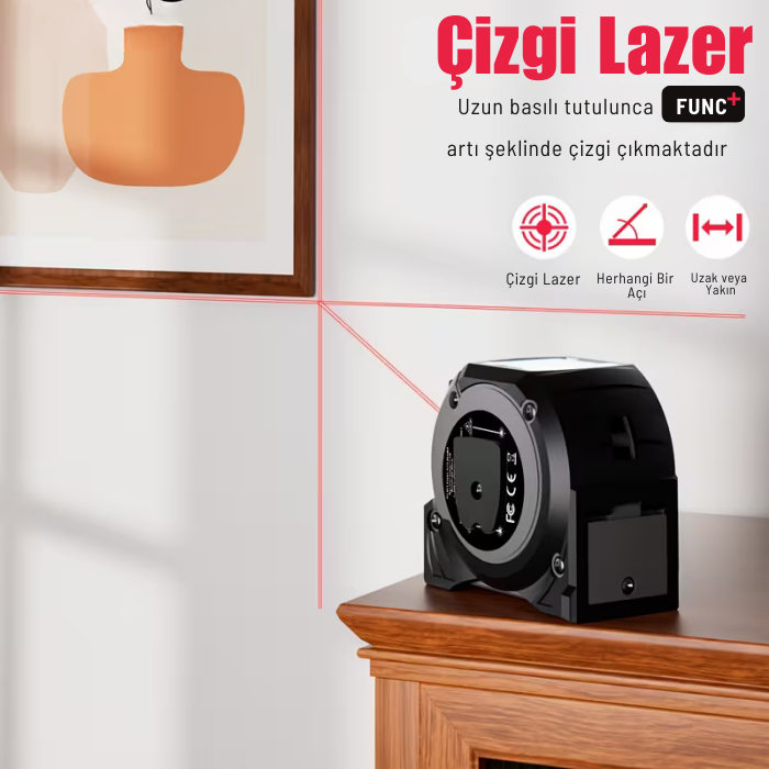 lazerli şeritmetre