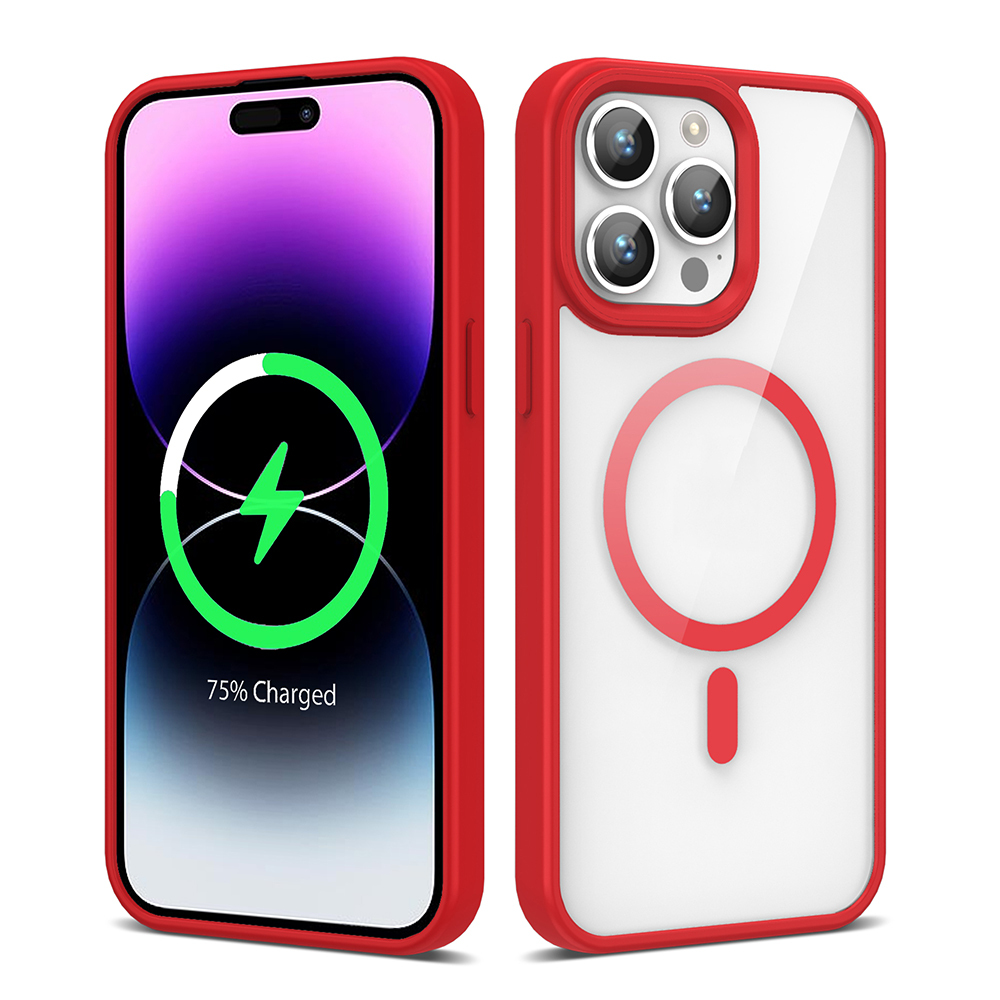 Apple iPhone 14 Pro Max Kılıf M-safe Wireless Şarj Özellikli Silikon Zore Ege Kapak - 8