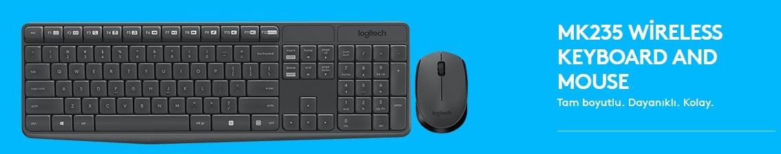 Logitech MK235 Kablosuz Klavye Mouse Seti