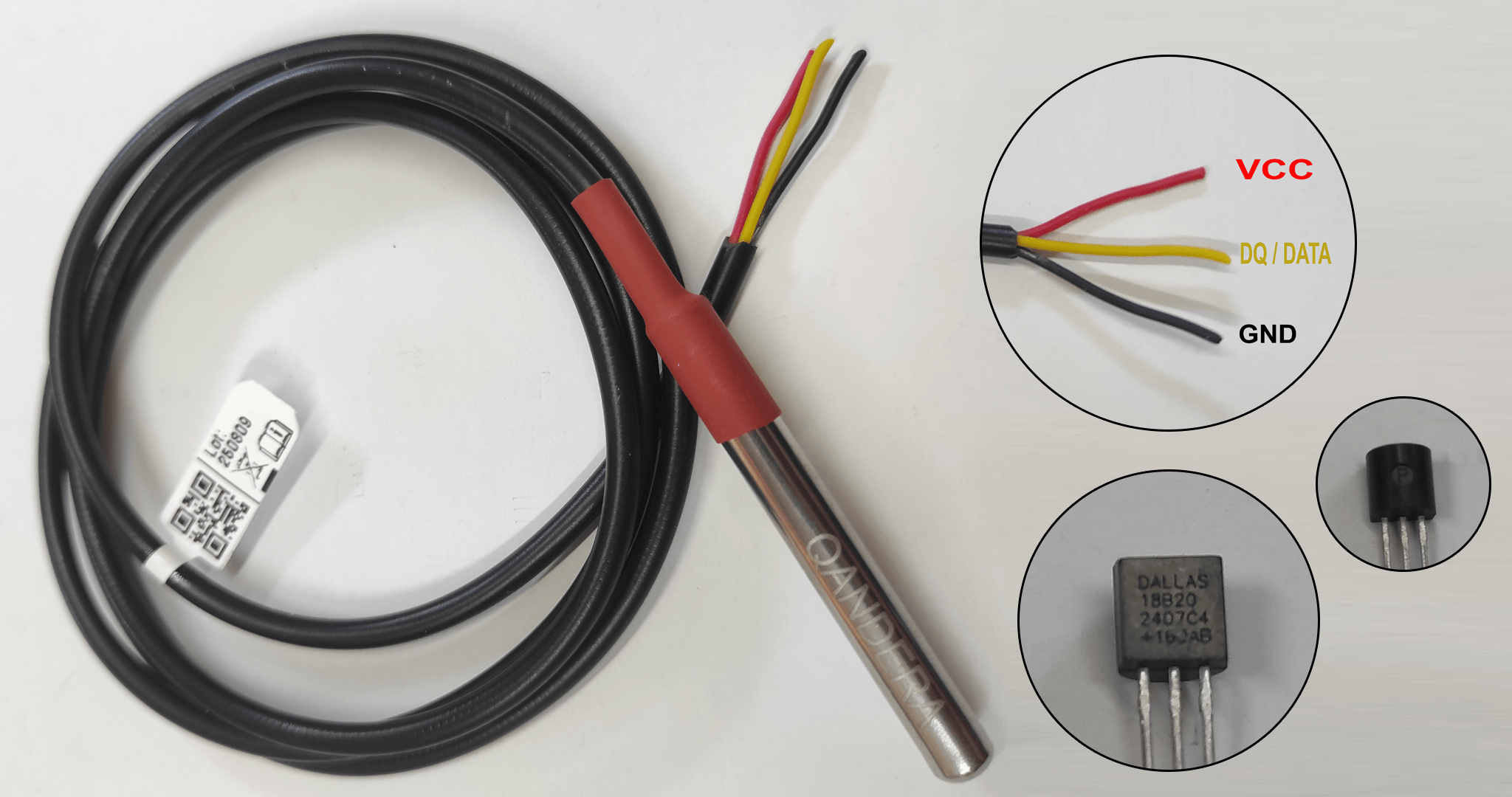 Qandera DS18B20 Isı Sensörü
