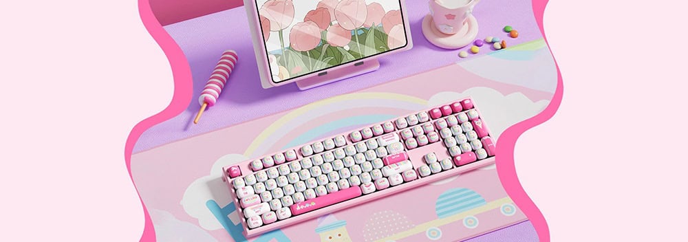 Akko Monsgeek Mg108b Rainbow Marshmallows Gaming Klavye H1