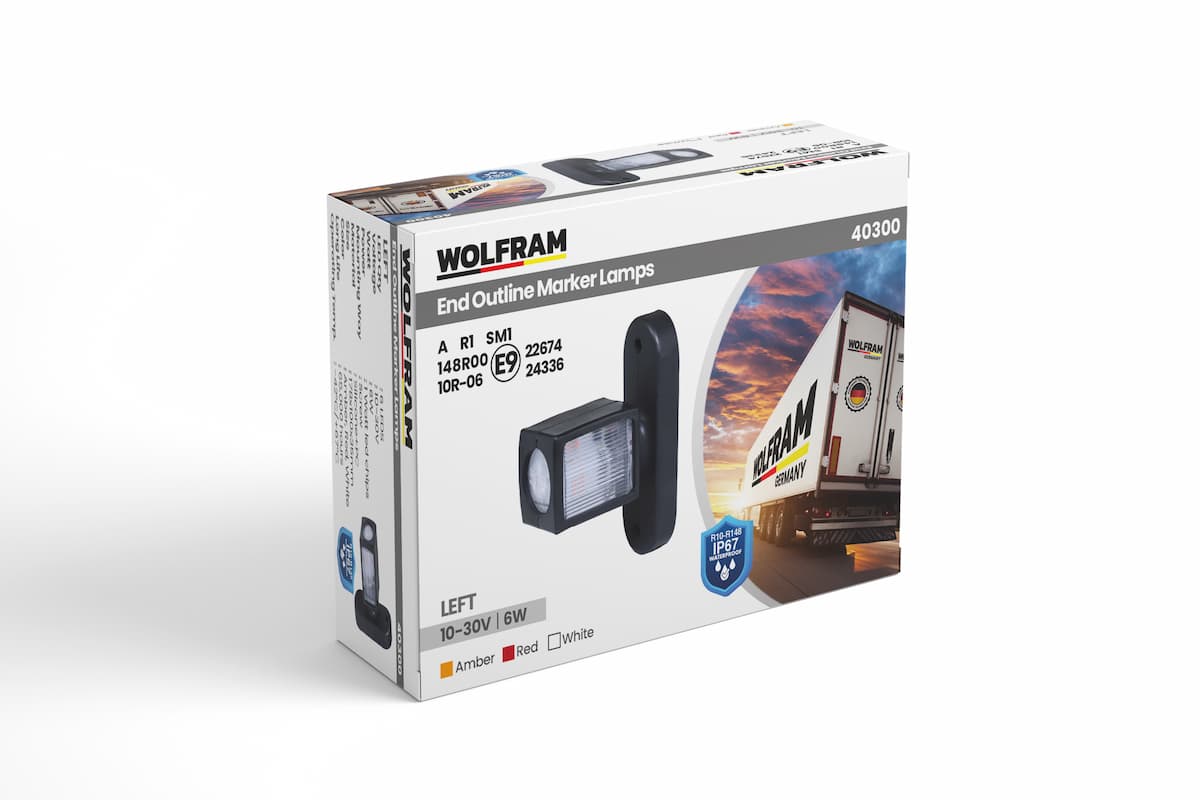 Dorse Boynuz Lamba Kısa Desenli Sol E Belgeli Led Dorse İz Lambası